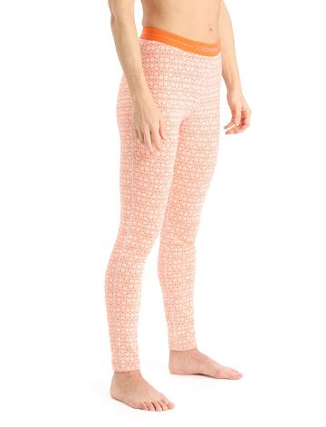 Icebreaker Merino 250 Vertex Leggings Alpine Geo Naisten Base Layers Valkoinen | FI 1845CTVE